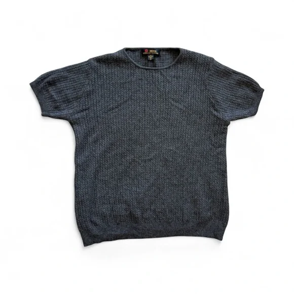 ERDOS Women’s Elegant Gray 100% Pure Cashmere Short Sleeve Top, Vintage Sizing - Picture 1 of 7